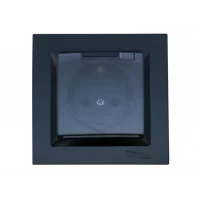 Розетка с заземлением и крышкой Luxel JAZZ (9111) Черная