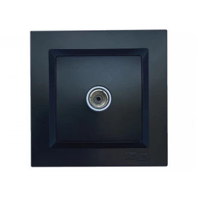 Розетка телевизионная Luxel JAZZ (9109) Черная
