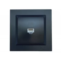 Розетка телефонная Luxel JAZZ (9110) Черная