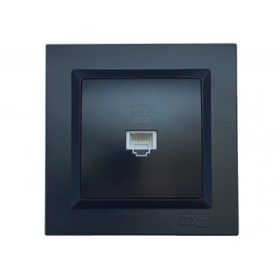 Розетка телефонная Luxel JAZZ (9110) Черная