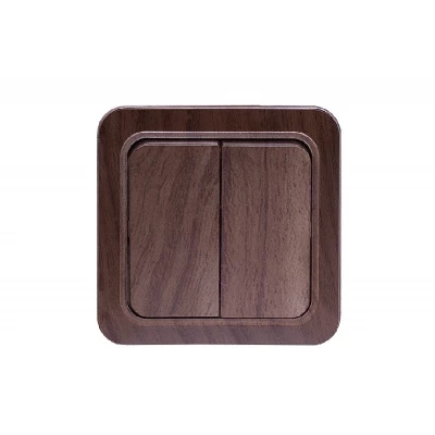 Наружный выключатель двойной Luxel OPERA (2903) вишневый