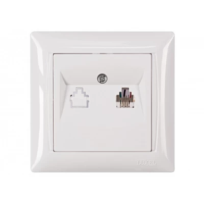 Розетка телефонная Luxel PRIMERA (3010) белая
