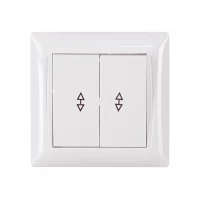 Выключатель проходной двойной Luxel PRIMERA (3019) белый