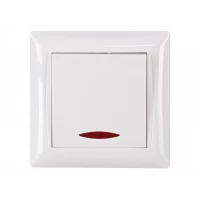 Выключатель с подсветкой Luxel PRIMERA (3005) белый