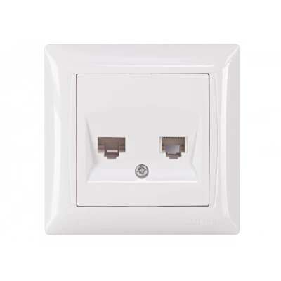 Компьютерная розетка + телефонная Luxel PRIMERA (3029)