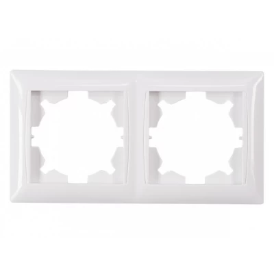 Рамка 2-я горизонтальная Luxel PRIMERA (3022) белая