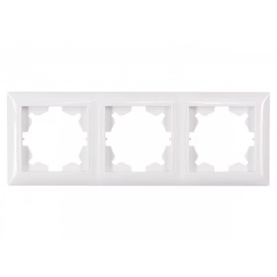 Рамка 3-я горизонтальная Luxel PRIMERA (3023) белая