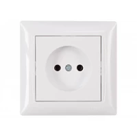 Розетка одинарная Luxel PRIMERA (3001) белая
