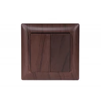 Выключатель двойной Luxel PRIMERA (3903) вишневый