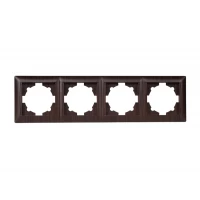 Рамка 4-я горизонтальная Luxel PRIMERA (3924) вишневая