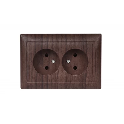 Розетка двойная Luxel PRIMERA (3907) вишневая