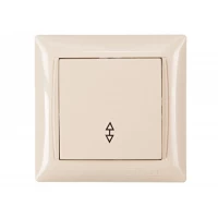 Выключатель проходной Luxel PRIMERA (3315) кремовый