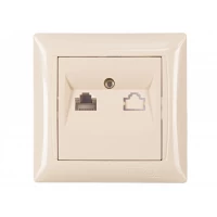 Компьютерная розетка Luxel PRIMERA (3327) кремовая