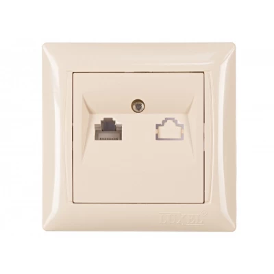 Компьютерная розетка Luxel PRIMERA (3327) кремовая