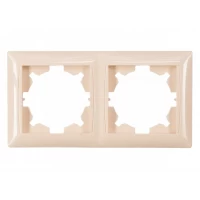 Рамка 2-я горизонтальная Luxel PRIMERA (3322) кремовая