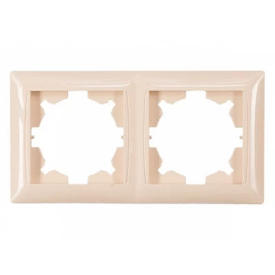 Рамка 2-я горизонтальная Luxel PRIMERA (3322) кремовая