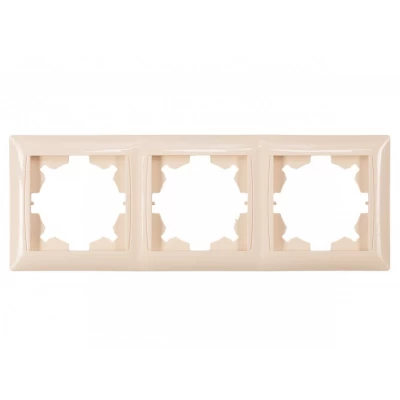 Рамка 3-я горизонтальная Luxel PRIMERA (3323) кремовая