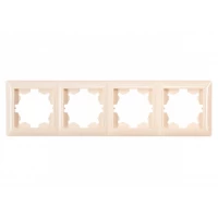 Рамка 4-я горизонтальная Luxel PRIMERA (3324) кремовая