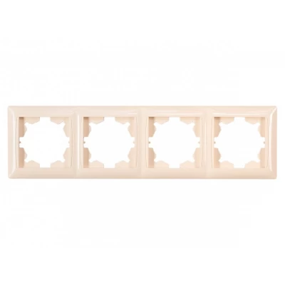 Рамка 4-я горизонтальная Luxel PRIMERA (3324) кремовая