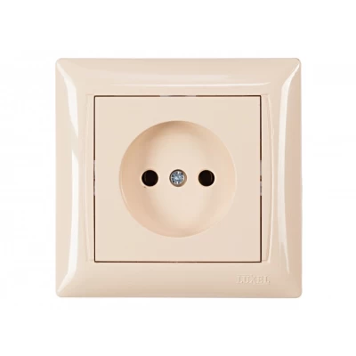 Розетка одинарная Luxel PRIMERA (3301) кремовая