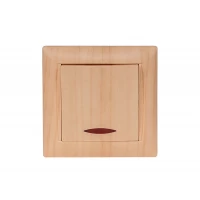 Выключатель с подсветкой Luxel PRIMERA (3805) сосна