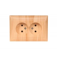 Розетка двойная Luxel PRIMERA (3807) сосна