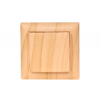 Розетка с заземлением и крышкой Luxel PRIMERA (3811) сосна