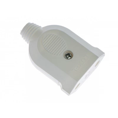 Штепсель Luxel плоский белый Штепсель Luxel плоский белый