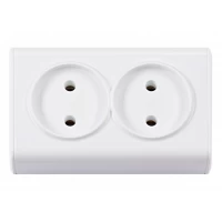 Розетка двойная Luxel MINIATURE (2057) белая