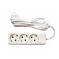 Сетевой удлинитель Luxel AURA 3 розетки с заземлением 3М (7333A)