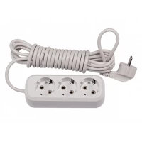 Сетевой удлинитель Luxel 3 розетки 5М с заземлением (7135)