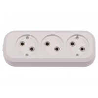 Колодка Luxel 3 розетки без заземления (7121)