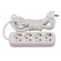 Сетевой удлинитель Luxel 4 розетки 2М с заземлением (7152)
