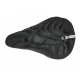 Накладка на седло силиконовая черная с рисунком (красный, синий,оранжевый)