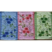 Полотенце для кухни 25*50 Махра Цветы, в ассортименте