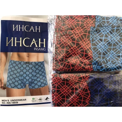 Трусы мужские ИНСАН Цвет : ассорти. Размеры : L, XL, XXL, XXXL, XXXXL ( 2 шт в пачке )