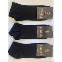 Носки KENELS  ликра хлопок патик ( низкие ) 42-45. Цвет : черный . Производство Турция