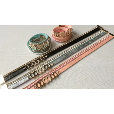 Браслет кожа, стразы Браслет кожа, стразы