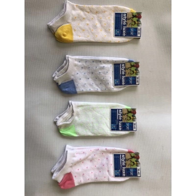 Носки STYLE LUXE ликра патики ( низкие ) сетка 36-40  горох. Цвет : белый