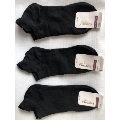 Носки КОРОНА ликра хлопок патики 37-42 с язычком . Цвет : черный Носки КОРОНА ликра хлопок патики 37-42 с язычком . Цвет : черный