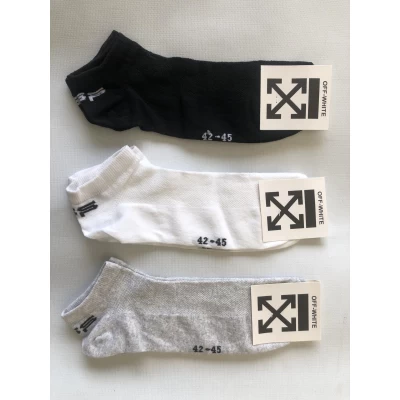 Носки OFF WHITE ликра хлопок патик ( низкие ) сетка мужская 42-45. Цвет : ассорти . Производство Турция