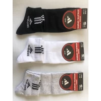 Носки ADIDAS ликра хлопок полусредние сетка 42-45. Цвет : ассорти . Производство Турция