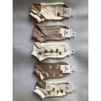 Носки КОРОНА ликра хлопок патики ( низкие ) 32-37 подростковые . Цвет : ассорти