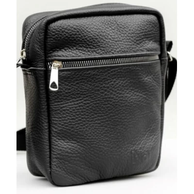 Сумка на 1отделение с серебристой змейкой. Кожа 21х18х6см