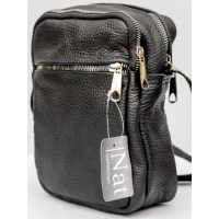 Сумка на 2отделения с серебристой змейкой. Кожа 21х17х7см