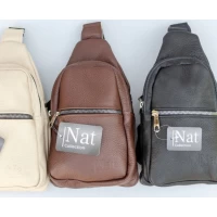 Слинг плоский маленький, серебристая змейка. Кожа 25х16х4.5см