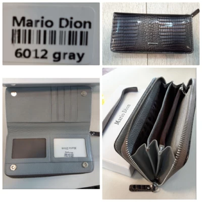 Кошелёк женский кожа Mario Dion одна змейка с визитницей, в ассортименте