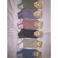 Носки INALTUN ликра хлопок патик ( низкие ) 36-40 ( полоска люрекс ) . Цвет : ассорти Турция