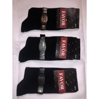 Носки FAVOR ликра хлопок мужские 39-41 . Цвет : черный Турция