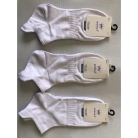 Носки КОРОНА ликра хлопок патик ( низкие ) с язычком 41-47. Цвет : белый